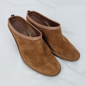 Cole Haan Tan Wedge Heel Suede Leather Shoes 9.5